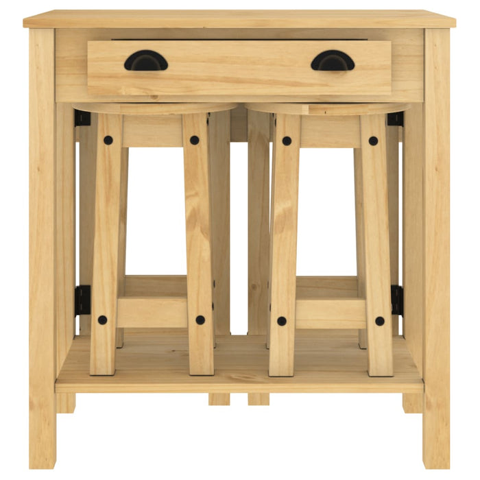 Set mobilier de bar, 5 piese, lemn masiv de pin - WALTI WALTI