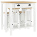 Set mobilier de bar, 5 piese, alb, lemn masiv de pin - WALTI WALTI
