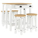 Set mobilier de bar, 5 piese, alb, lemn masiv de pin - WALTI WALTI