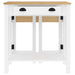 Set mobilier de bar, 5 piese, alb, lemn masiv de pin - WALTI WALTI