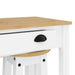 Set mobilier de bar, 5 piese, alb, lemn masiv de pin - WALTI WALTI