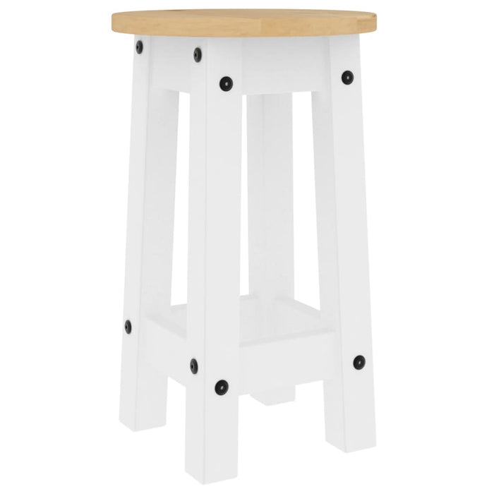 Set mobilier de bar, 5 piese, alb, lemn masiv de pin - WALTI WALTI