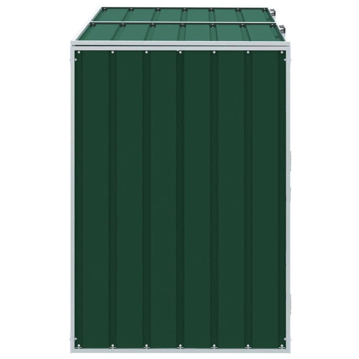 Depozit pubele cu roți duble, verde, 144x81x113 cm, oțel - WALTI WALTI