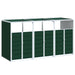 Depozit pubele cu roți triple, verde, 216x81x115 cm, oțel - WALTI WALTI