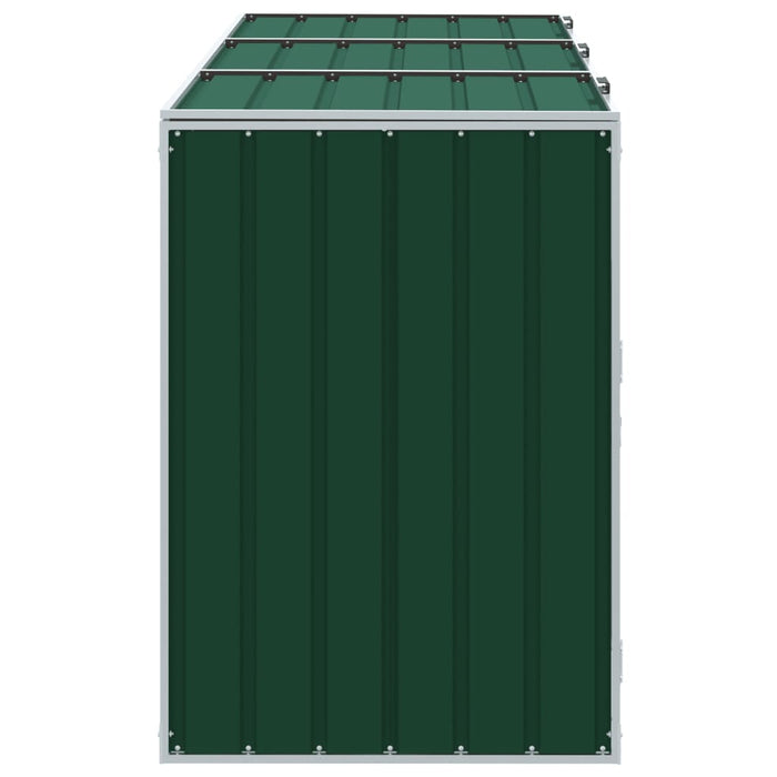 Depozit pubele cu roți triple, verde, 216x81x115 cm, oțel - WALTI WALTI