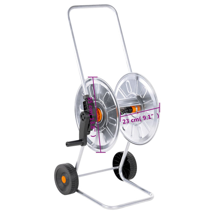 Cărucior cu tambur pentru furtun 50 m 1/2" sau 35 m 3/4", oțel - WALTI WALTI