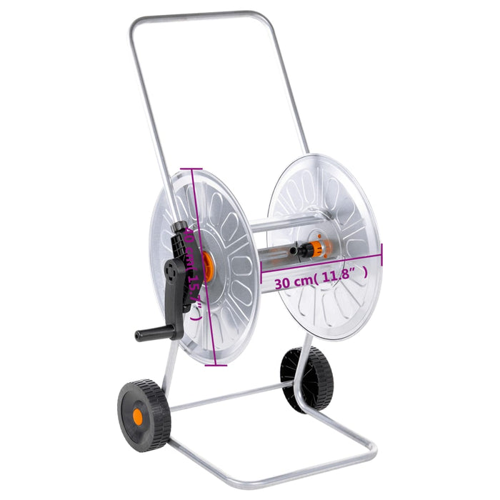 Cărucior cu tambur pentru furtun 80 m 1/2" sau 50 m 3/4", oțel - WALTI WALTI