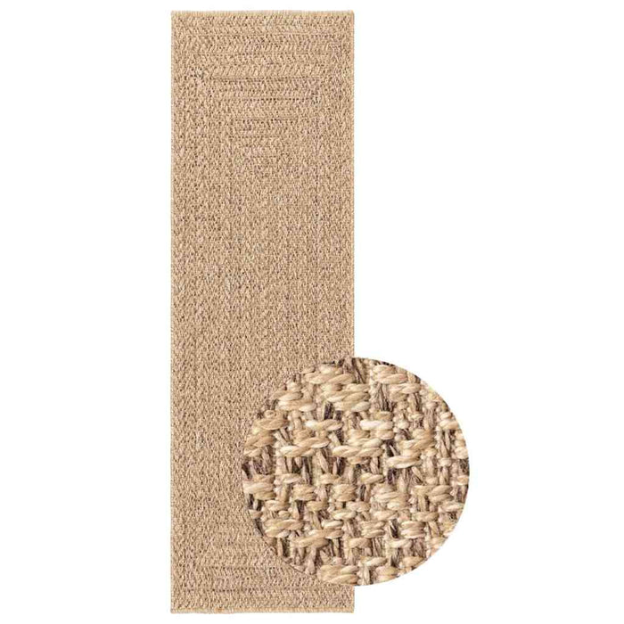 Covor ZIZUR aspect iută, 80x250 cm, pentru interior și exterior - WALTI WALTI