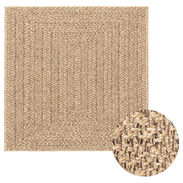 Covor ZIZUR aspect iută, 200x200cm, pentru interior și exterior WALTI