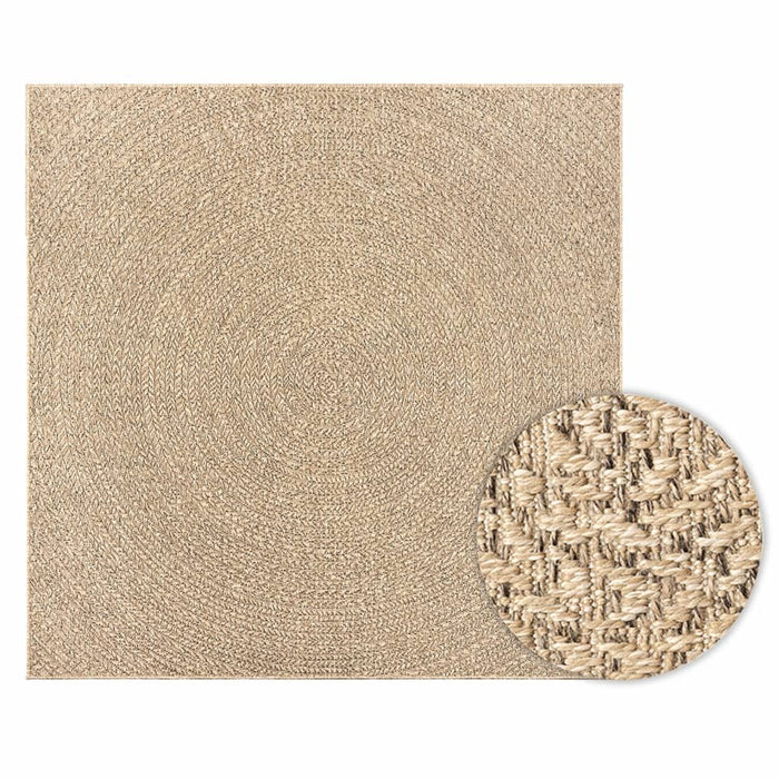 Covor ZIZUR aspect iută, 200x200cm, pentru interior și exterior WALTI