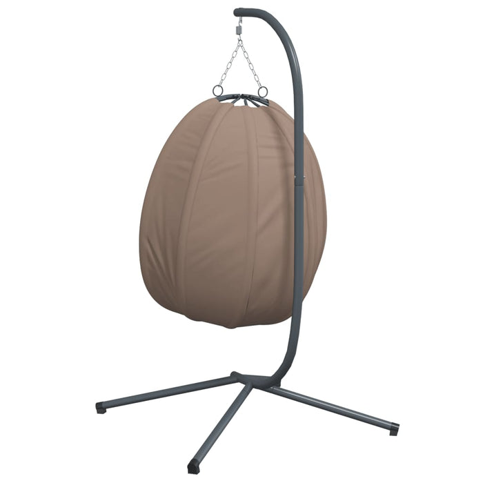 Scaun suspendat tip ou, cu suport, taupe, țesătură și oțel - WALTI WALTI