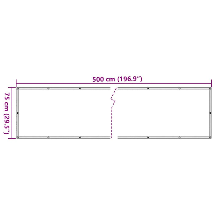 Paravan de balcon, antracit, 500x75 cm, PVC WALTI
