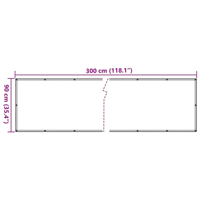 Paravan de balcon, antracit, 300x90 cm, PVC - WALTI WALTI