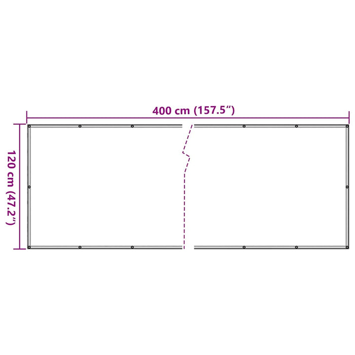 Paravan de balcon, gri, 400x120 cm, PVC - WALTI WALTI
