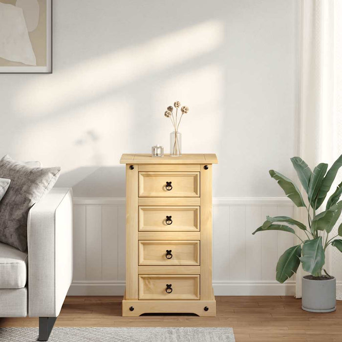 Noptieră Corona, 53x39x84 cm, lemn masiv de pin WALTI