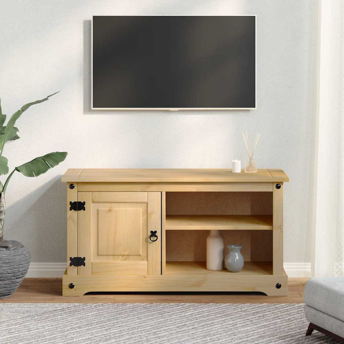 Dulap TV „Corona”, 100x40x52 cm, lemn masiv de pin - WALTI WALTI