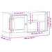 Dulap TV „Corona”, 100x40x52 cm, lemn masiv de pin - WALTI WALTI