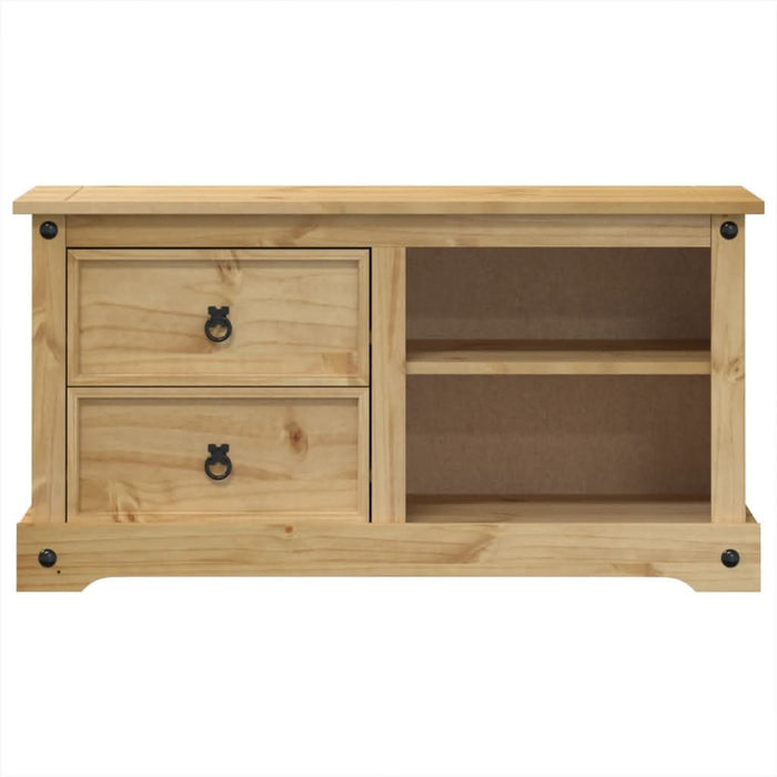 Dulap TV „Corona”, 100x40x52 cm, lemn masiv de pin - WALTI WALTI