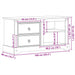 Dulap TV „Corona”, 100x40x52 cm, lemn masiv de pin - WALTI WALTI