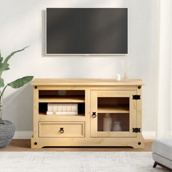 Dulap TV „Corona”, 100x45x58 cm, lemn masiv de pin - WALTI WALTI