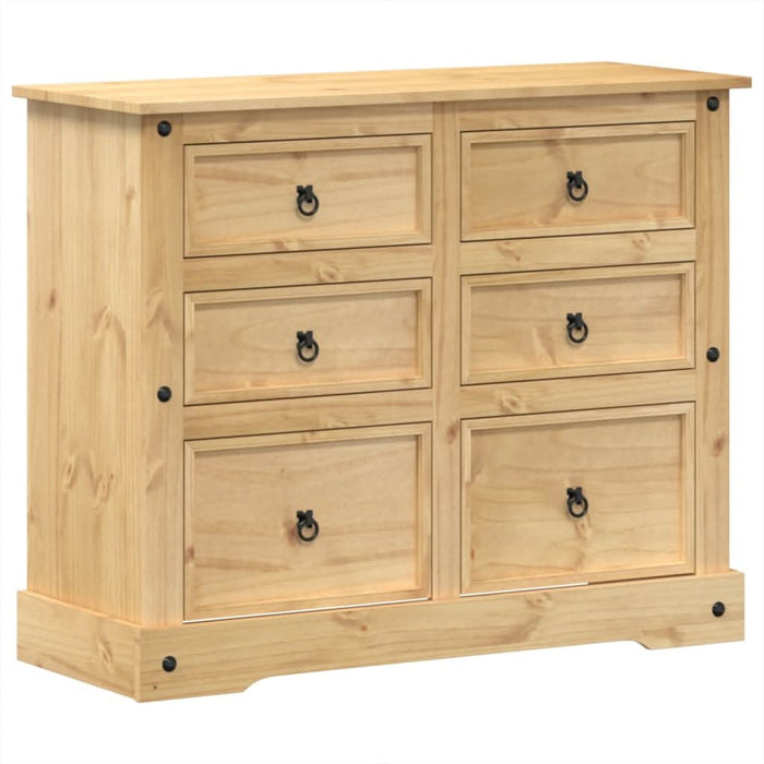 Dulap cu sertare „Corona”, 110x43x91 cm, lemn masiv de pin - WALTI WALTI