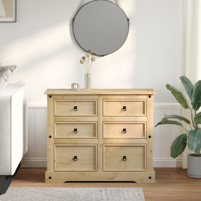 Dulap cu sertare „Corona”, 110x43x91 cm, lemn masiv de pin - WALTI WALTI