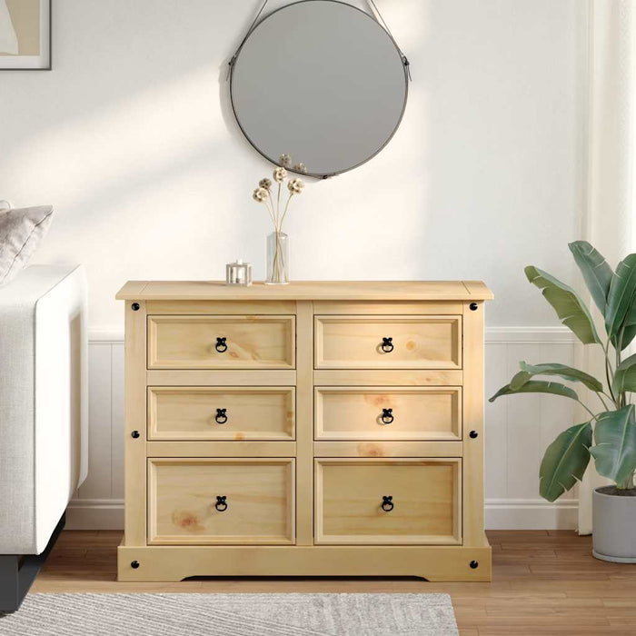 Dulap cu sertare „Corona”, 112x48x91 cm, lemn masiv de pin - WALTI WALTI