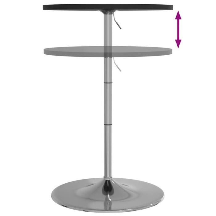 Masă de bar, negru, 60x60x90 cm, lemn prelucrat și oțel cromat - WALTI WALTI