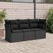 Set mobilier de grădină cu perne, 3 piese, negru, poliratan - WALTI WALTI