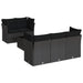 Set mobilier de grădină cu perne, 6 piese, negru, poliratan - WALTI WALTI