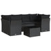Set canapele de grădină cu perne, 7 piese, negru, poliratan - WALTI WALTI