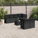 Set mobilier de grădină cu perne, 8 piese, negru, poliratan - WALTI WALTI