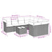 Set mobilier de grădină cu perne, 9 piese, negru, poliratan - WALTI WALTI