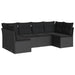 Set mobilier de grădină cu perne, 6 piese, negru, poliratan - WALTI WALTI