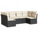 Set mobilier de grădină cu perne, 6 piese, negru, poliratan - WALTI WALTI