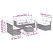 Set canapele de grădină cu perne, 8 piese, maro, poliratan - WALTI WALTI