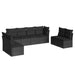 Set mobilier de grădină cu perne, 8 piese, negru, poliratan - WALTI WALTI