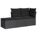 Set mobilier de grădină cu perne, 3 piese, negru, poliratan - WALTI WALTI