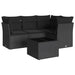 Set mobilier de grădină cu perne, 5 piese, negru, poliratan - WALTI WALTI