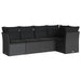 Set mobilier de grădină cu perne, 5 piese, negru, poliratan - WALTI WALTI