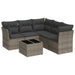 Set mobilier grădină cu perne, 6 piese, gri, poliratan - WALTI WALTI