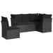 Set mobilier de grădină cu perne, 5 piese, negru, poliratan - WALTI WALTI