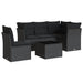 Set mobilier de grădină cu perne, 6 piese, negru, poliratan - WALTI WALTI