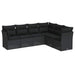 Set mobilier de grădină cu perne, 6 piese, negru, poliratan - WALTI WALTI