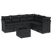 Set canapele de grădină cu perne, 7 piese, negru, poliratan - WALTI WALTI