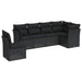 Set mobilier de grădină cu perne, 6 piese, negru, poliratan - WALTI WALTI