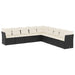 Set mobilier de grădină cu perne, 9 piese, negru, poliratan - WALTI WALTI