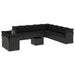 Set canapele de grădină, 12 piese, cu perne, negru, poliratan - WALTI WALTI
