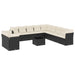 Set canapele de grădină, 12 piese, cu perne, negru, poliratan - WALTI WALTI