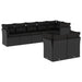 Set mobilier de grădină cu perne, 8 piese, negru, poliratan - WALTI WALTI